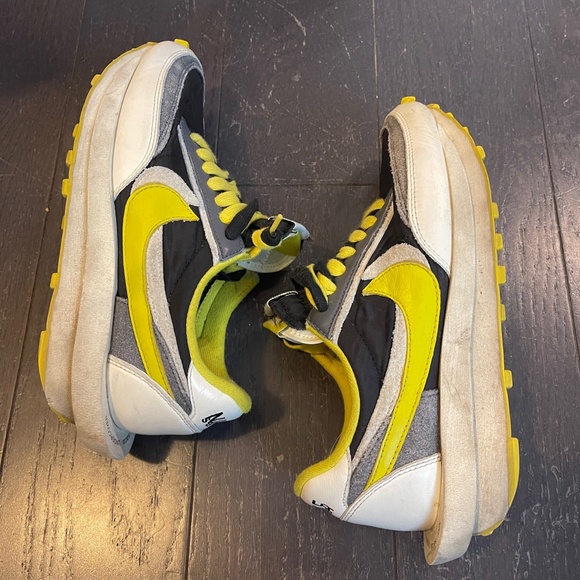 Nike LD Waffle Sacai Undercover Black Bright Citron Yellow DJ4877-001 Men US 8.5 - Picture 9 of 11